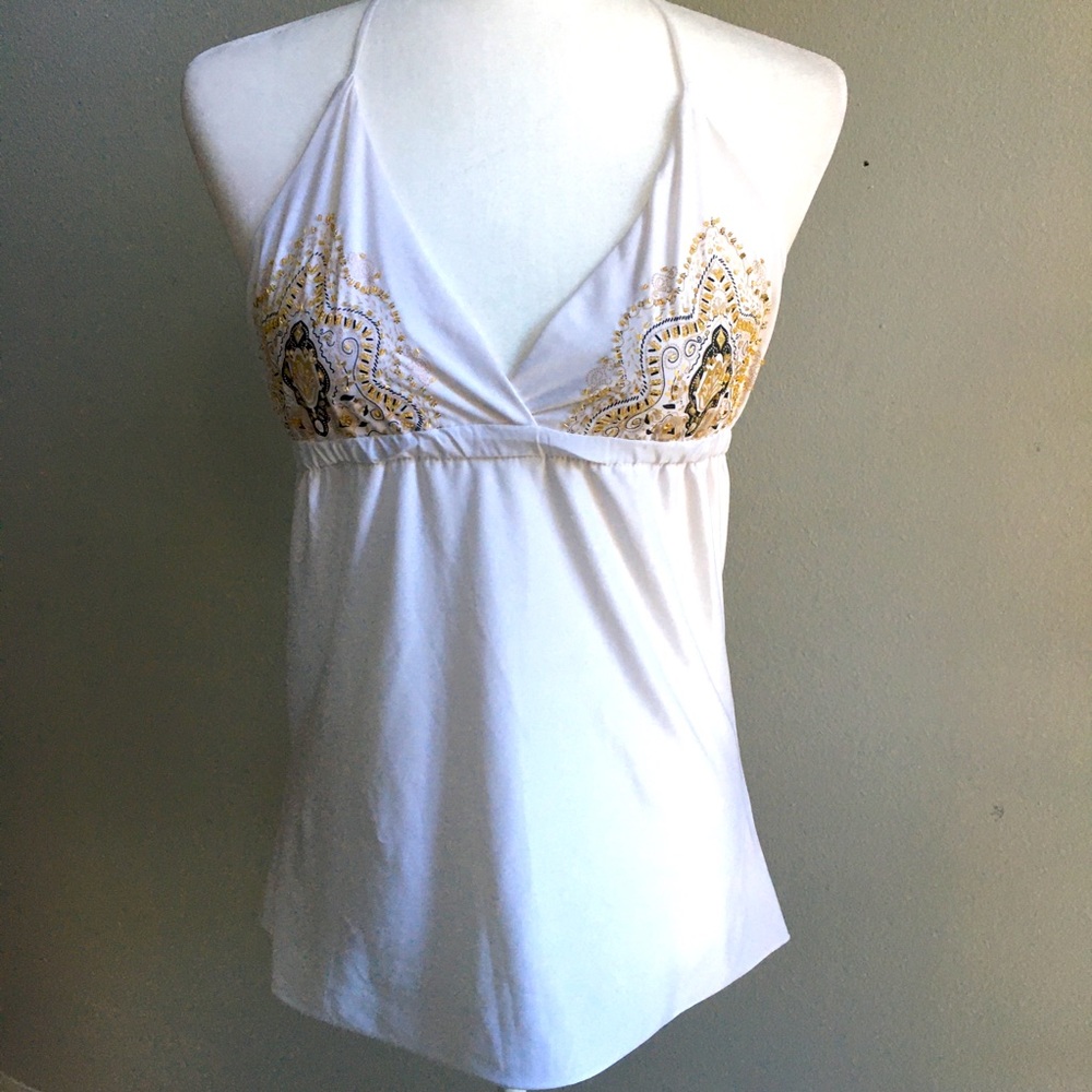 Halter Top w/ Beaded Design. XL juniors